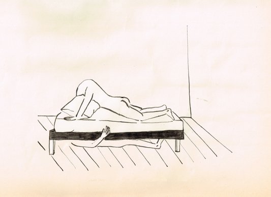 Intimité à louer immeuble dessin encre de Chine