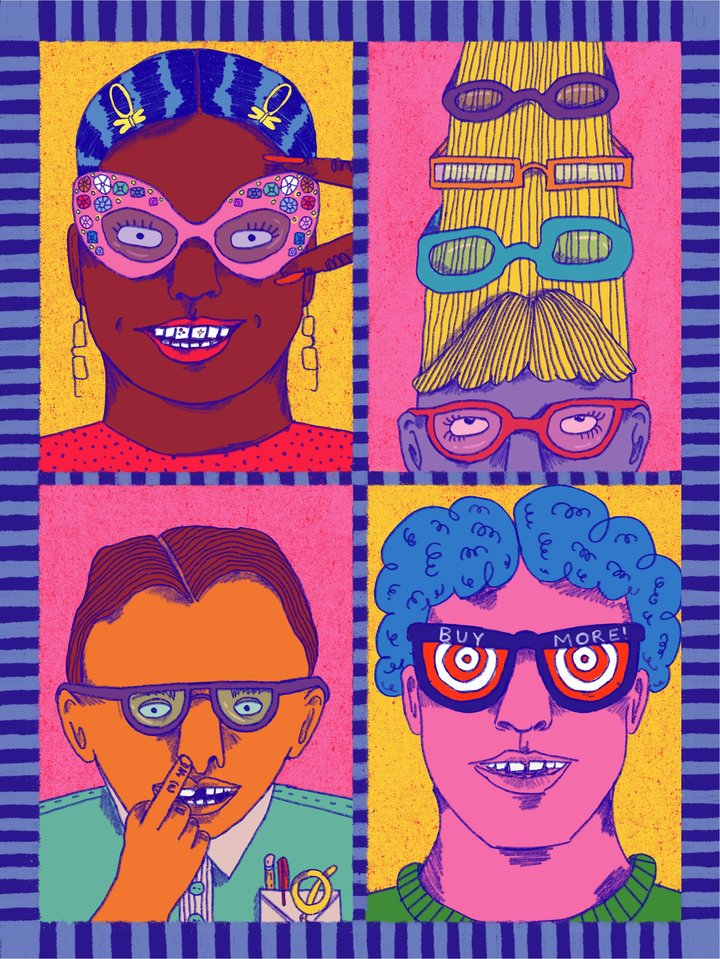 Simple Entrée - Grand dessin lunettes