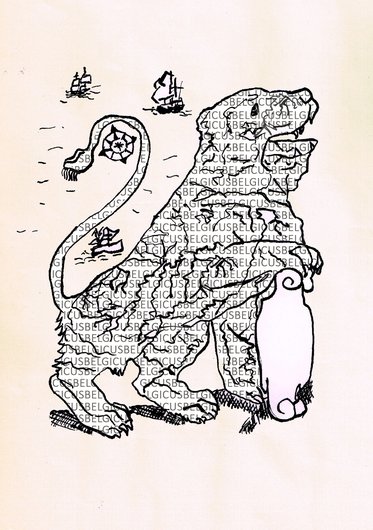 lion belgicus fond gris